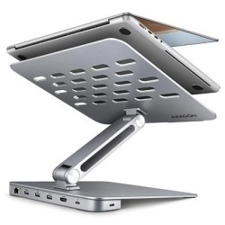 Sülearvuti alus Axagon 10-16 Aluminum HQ & Hub 7in1