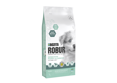 Bozita Robur Sensitive GF Puppy & Junior with Lamb koeratoit 3kg