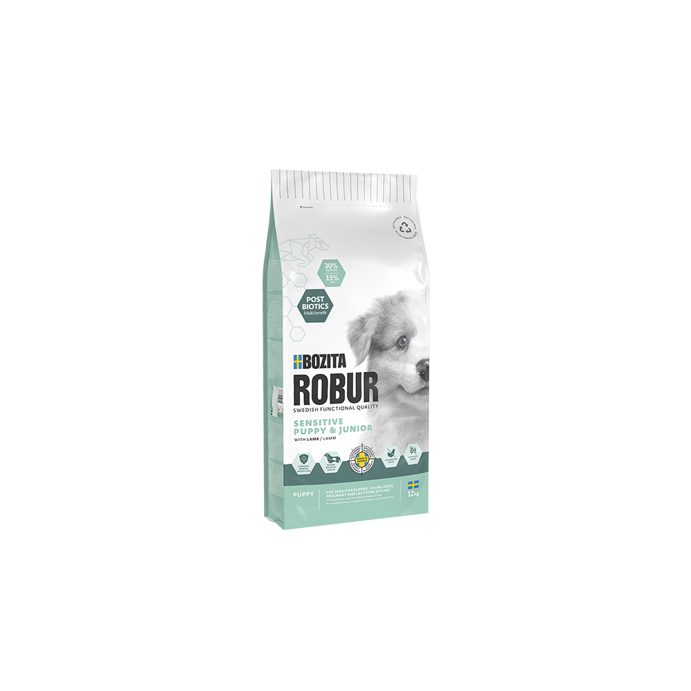 Bozita Robur Sensitive GF Puppy & Junior with Lamb koeratoit 3kg