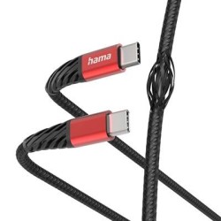 Cable Hama Extreme USB-C-USB-C 60W 1.5m, Black-Red