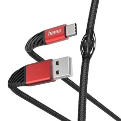 Cable Hama Extreme USB-A-USB-C 1.5m, Black-Red