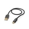 Cable Hama Fabric  USB-A-USB-C 1.5m Nylon, Black