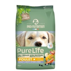 Pure Life Dog Light - Sterilized Ülekaalulistele ja steriliseeritud koertele 12kg (6x2kg)