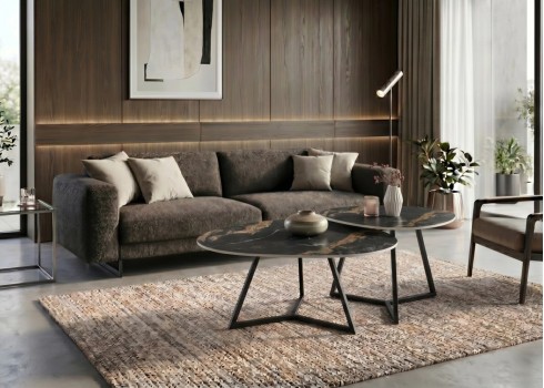Diivanilaud MARVELOUS must / kuldne, mööbel, elutoamööbel, diivanilauad, kohvilaud