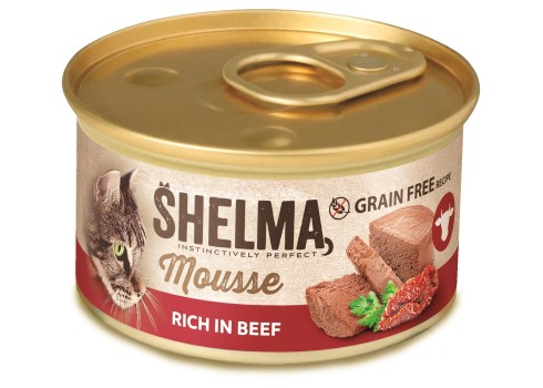 Shelma mousse konserv kassile veiseliha, tomati ja peterselliga 12x85g