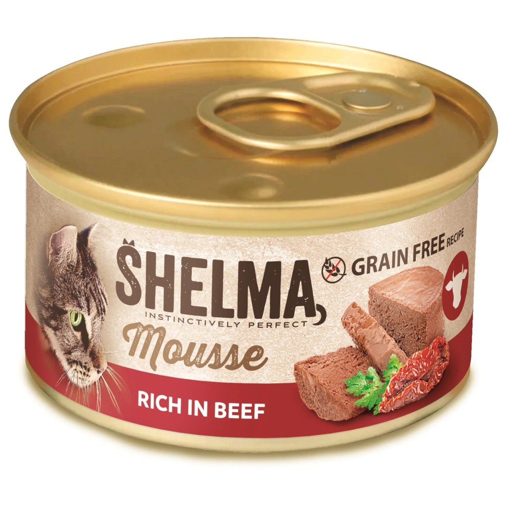 Shelma mousse konserv kassile veiseliha, tomati ja peterselliga 12x85g