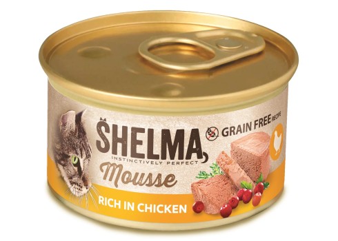 Shelma mousse konserv kassile kana, jõhvika ja tüümianiga 12x85g