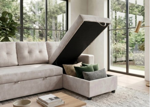 Nurgadiivanvoodi APARTMENT beež, mööbel, elutoamööbel, diivanvoodid, diivan