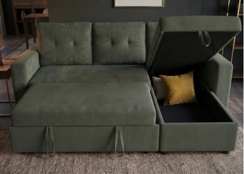 Nurgadiivanvoodi APARTMENT roheline, mööbel, elutoamööbel, diivanvoodid, diivan