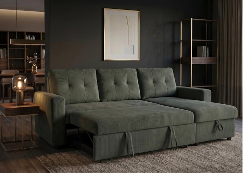 Nurgadiivanvoodi APARTMENT roheline, mööbel, elutoamööbel, diivanvoodid, diivan