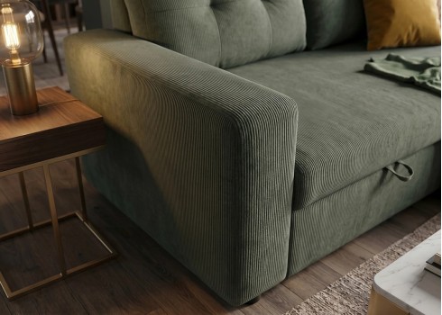 Nurgadiivanvoodi APARTMENT roheline, mööbel, elutoamööbel, diivanvoodid, diivan