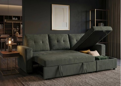 Nurgadiivanvoodi APARTMENT roheline, mööbel, elutoamööbel, diivanvoodid, diivan
