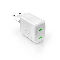 Vooluadapter Puro GaN 35W 2xUSB-C, White