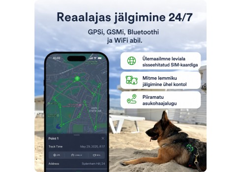 Petloc8 GPS jälgimisseade koerale