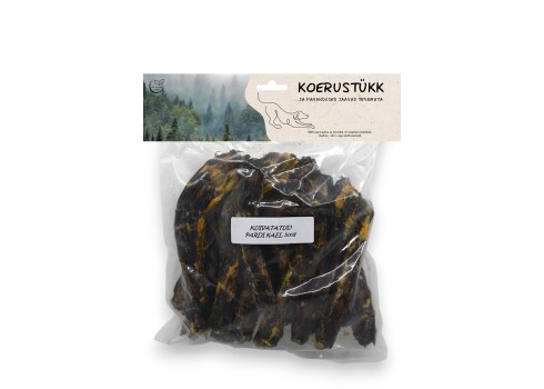 Koerustükk kuivatatud pardi kael koerale 500g
