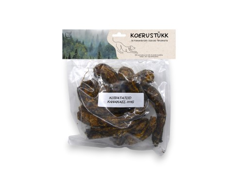 Koerustükk kuivatatud kanakael koerale 200g