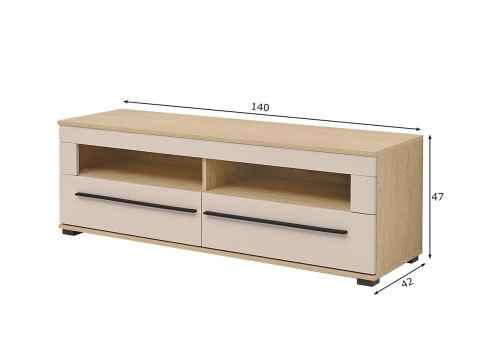 Tv-alus CANTARA beež / tamm,  mööbel, elutoamööbel, tv-alused