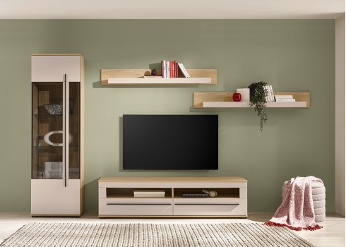 Tv-alus CANTARA beež / tamm, mööbel, elutoamööbel, tv-alused, tv-kapp