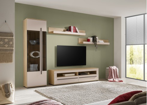 Tv-alus CANTARA beež / tamm, mööbel, elutoamööbel, tv-alused, tv-kapp