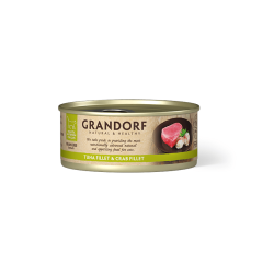 Grandorf Tuunikala filee ja Krabifilee konserv kassidele 70g