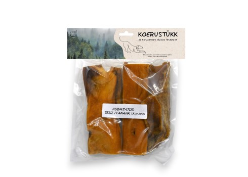 Koerustükk kuivatatud veise peanahk 15cm koerale 200g