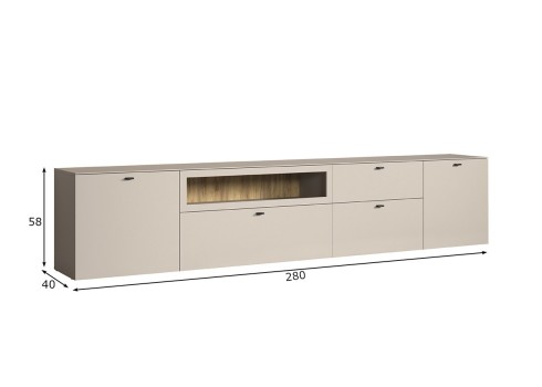 Tv-alus BELLUGI beež, mööbel, elutoamööbel, tv-alused, mööbli müük