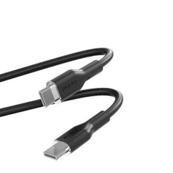 Kaabel Puro Soft USB-C-USB-C 1,5 m, must