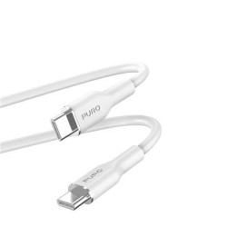 Kaabel Puro Soft USB-C-USB-C 1,5 m, valge