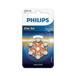 Patarei Philips ZA13 1.4 V 6 tk Zinc Air PR48