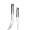 Kaabel SBS USB-C-USB-C, 60W, 1m, Flat Connector, White
