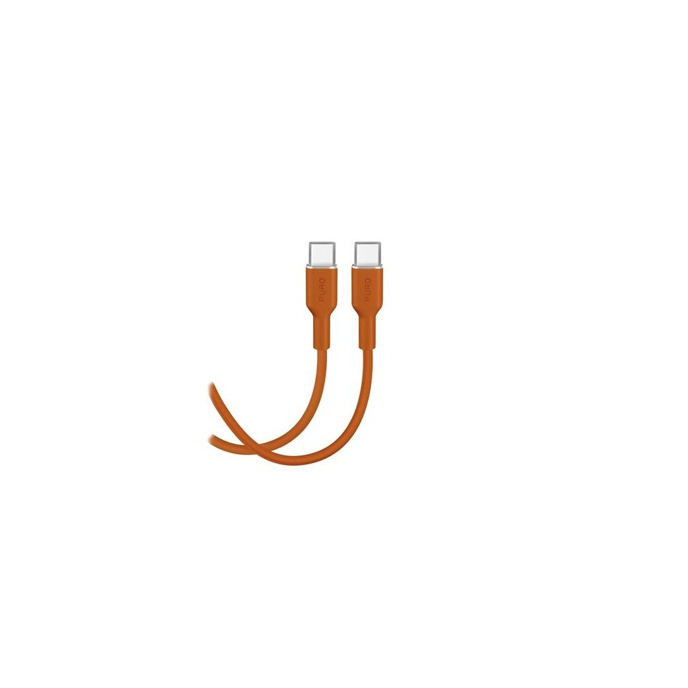 Cable Puro Soft USB-C-USB-C 1.5m, Orange