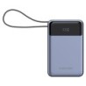 Power bank Canyon 20000mAh 65W LCD, built in cable, Dark Grey