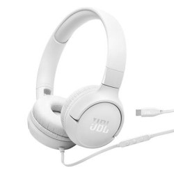 Kõrvaklapid JBL T520C, kõrva pealsed, valge