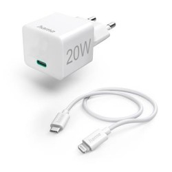 Vooluadapter Hama 20W Kit Lightning,  White