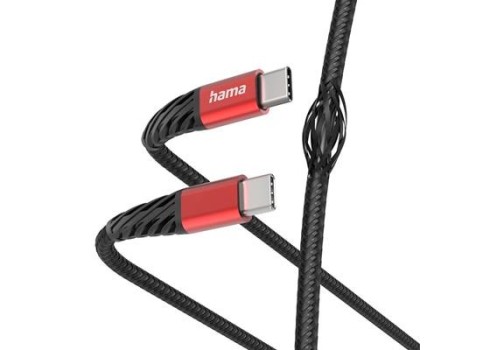 Cable Hama Extreme USB-C-USB-C 60W 1.5m, Black-Red