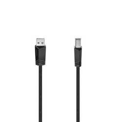 Kaabel Hama USB A - USB B, 1,5m, must
