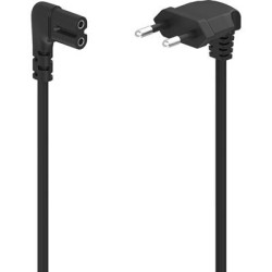 Voolukaabel Hama 2-pin 90 3m, Black