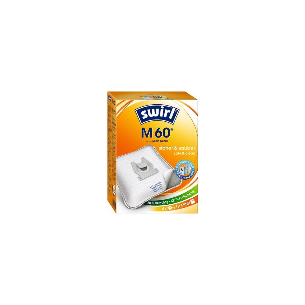 Tolmukotid EcoPor Miele Guard 4tk. +1 filter,Swirl