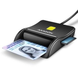 ID-smart card reader Axagon USB-A 4-slots