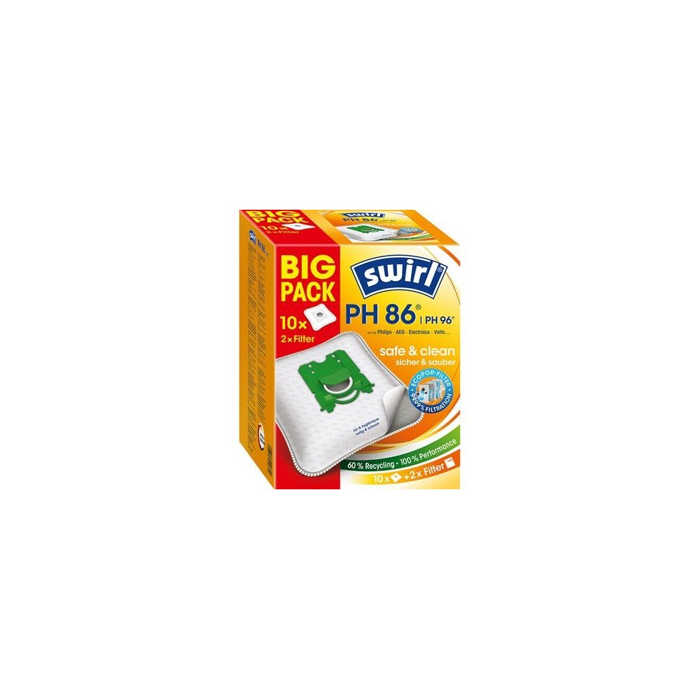 Tolmukotid Swirl MicroPor PET S-bag, 10+1