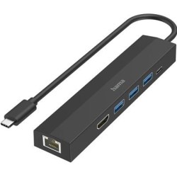 Adap. Hama USB-C pistik - 3xUSB-A-USB-C-HDMI-LAN