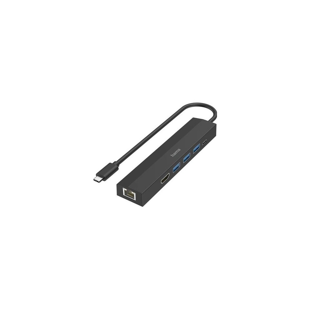 Adap. Hama USB-C pistik - 3xUSB-A-USB-C-HDMI-LAN