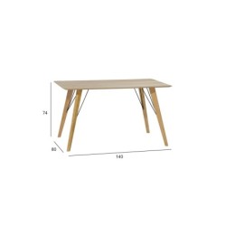 Söögilaud HELENA 140x80xH74cm, tamm