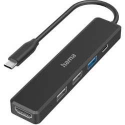 Adap. Hama USB-C pistik - 3xUSB-A-USB-C-HDMI