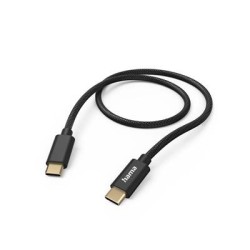 Cable Hama Fabric  USB-C-USB-C 60W 1.5m Nylon, Black