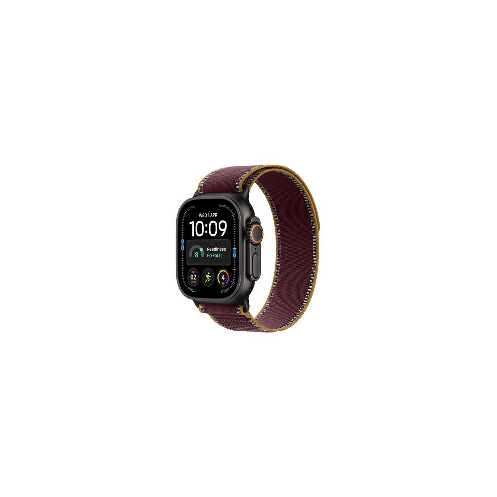 Apple Watch Ultra 4 5G 49mm Black Ti, Burgundy Trail Loop - S-M