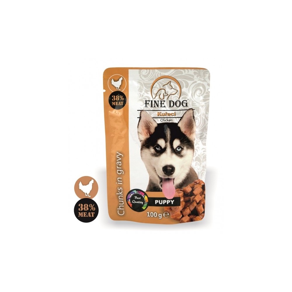 Fine Dog kutsikaeine kanaga 22X100g