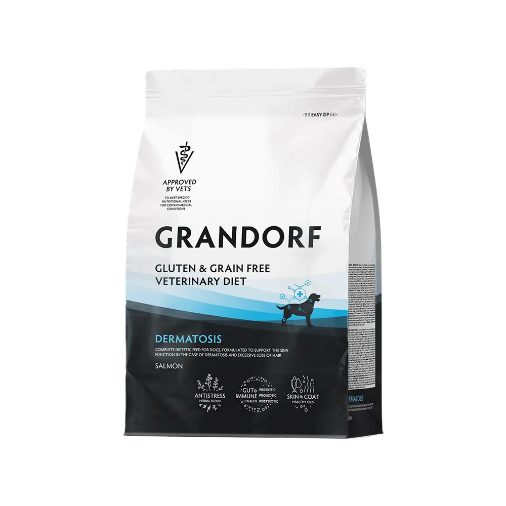 Grandorf Dog Vet Dermatosis Lõhe koeratoit 3kg