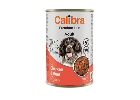 Calibra Premium Chicken & Beef konserv koertele 1240g