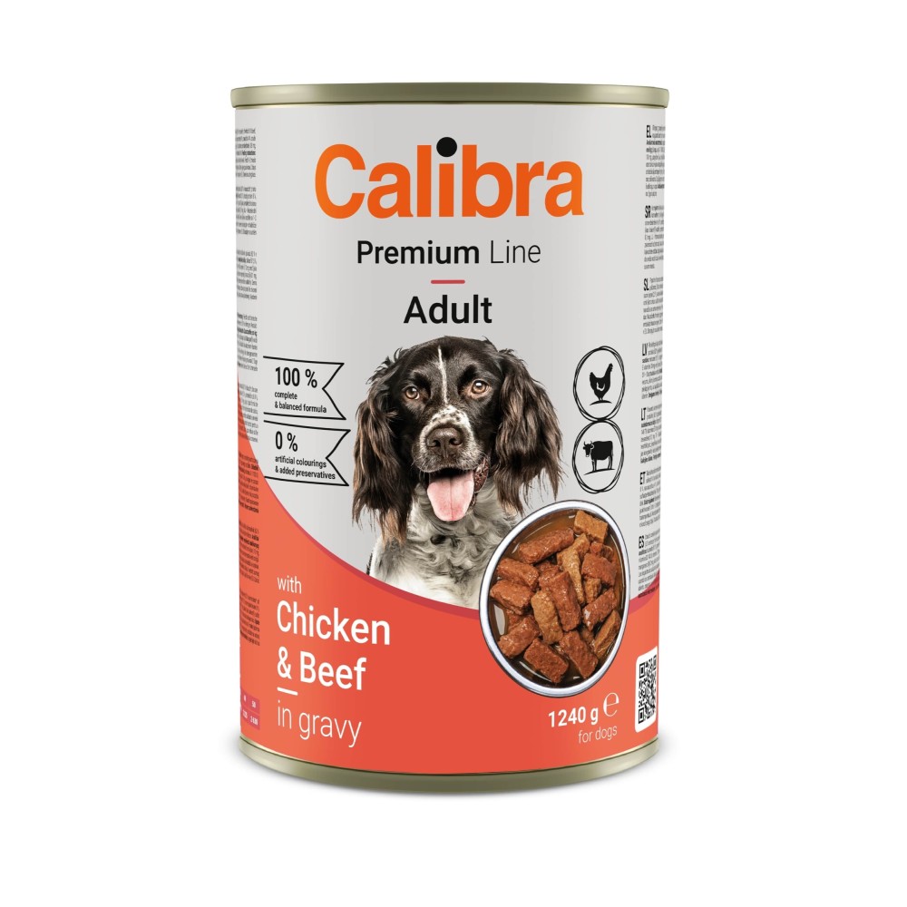 Calibra Premium Chicken & Beef konserv koertele 1240g